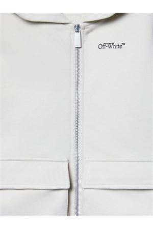 Bookish Zip-Up Hoodie OFF WHITE KIDS | OBBE005S25FLE0010510